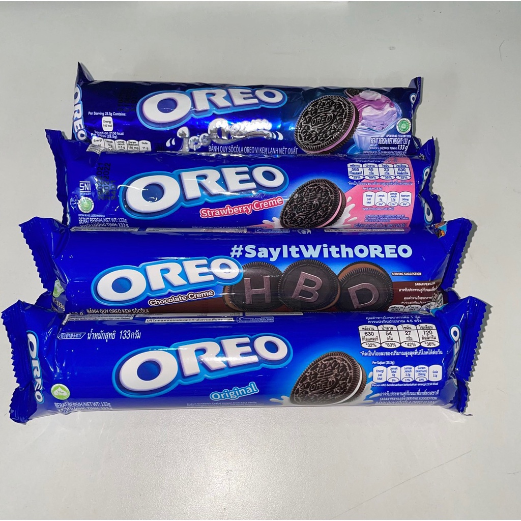 Bánh Quy Sôcôla Oreo Fizzy Kem và Kẹo Vị Cam (Cây 123.5g)