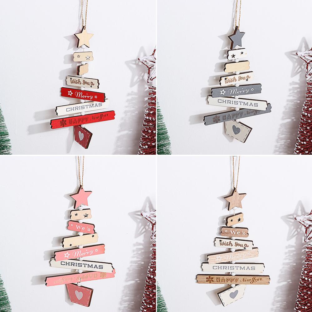 GOGOUP Phụ Kiện Treo Trang Trí Cây Thông Noel Bằng Gỗ