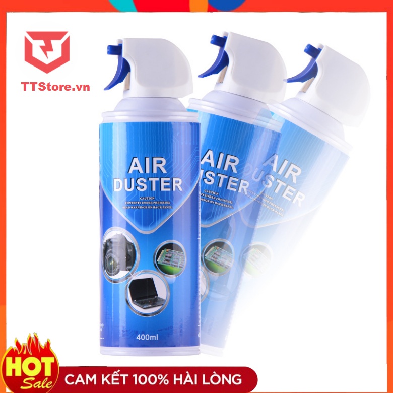 Bình xịt khí nén ( Bình Xịt Bụi Khí Nén Air Duster Màu Xanh Chính Hãng Cực Mạnh )