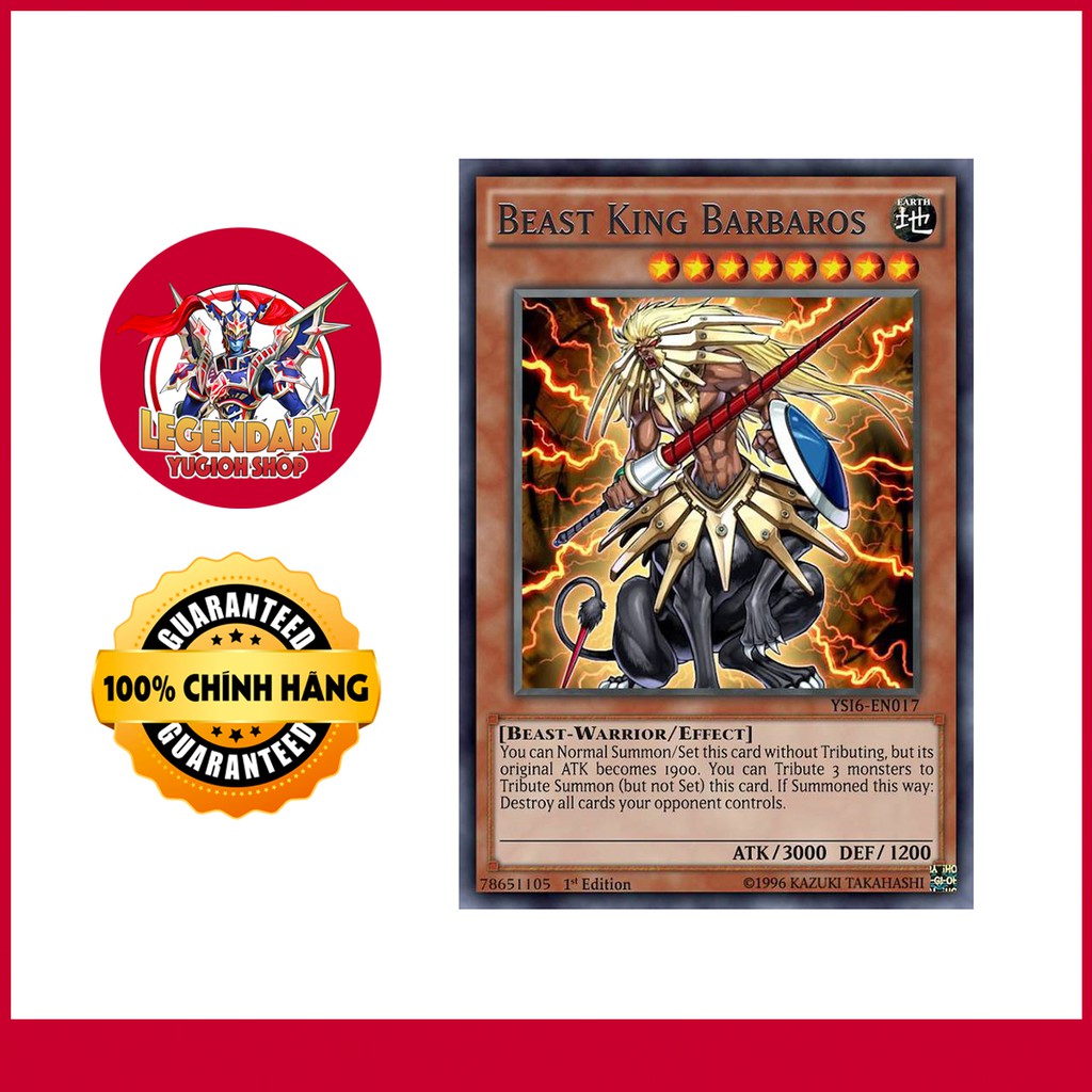 [Thẻ Bài Yugioh Chính Hãng] Beast King Barbaros