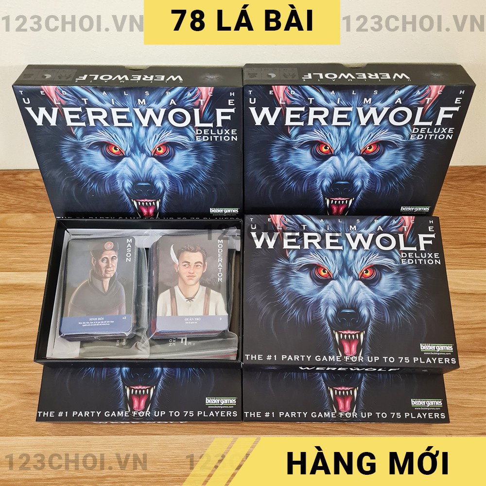 ▼❖Bộ bài Ma sói 78 thẻ Việt hóa bản mới game nhập vai, Werewolf Ultimate Deluxe tiếng [GIẢM GIÁ CỰC SỐC]