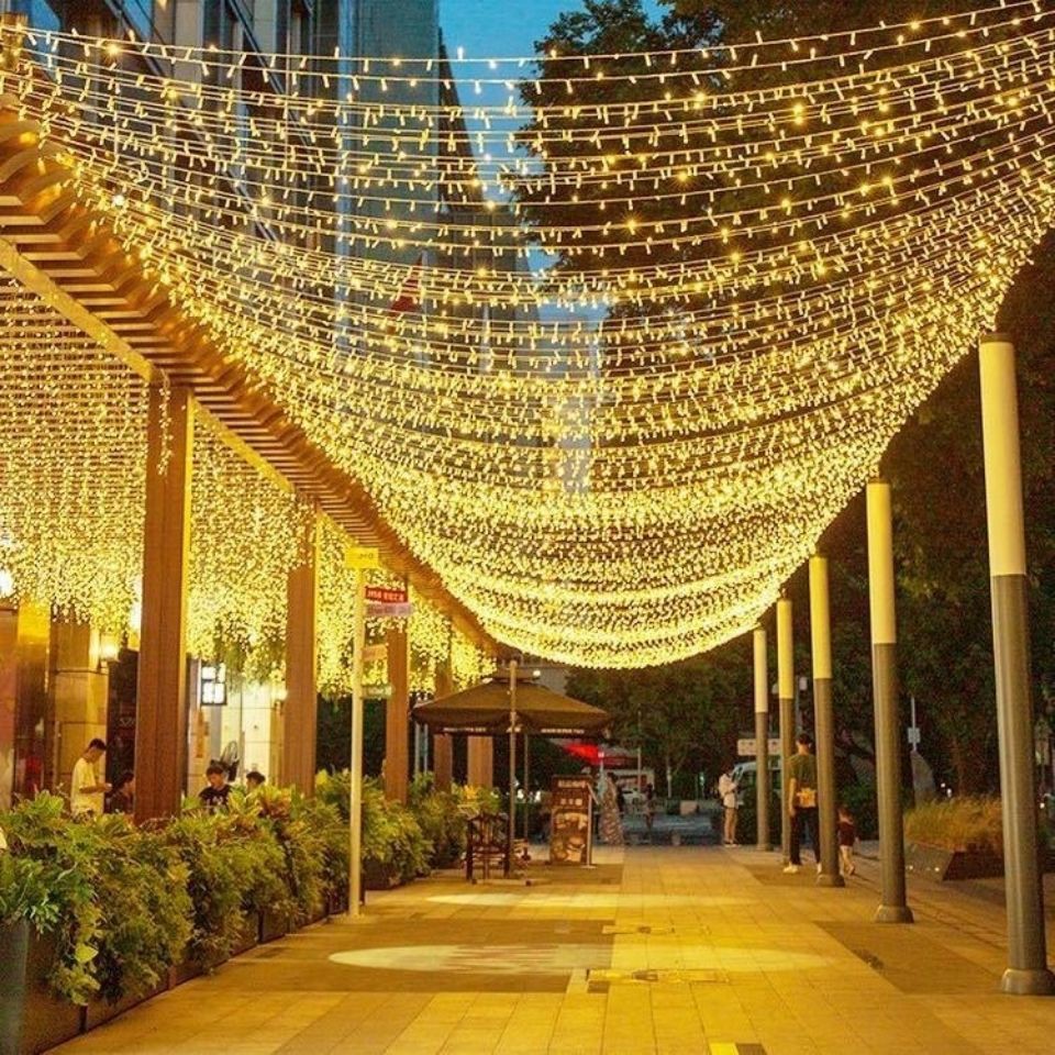 Dây Đèn Led Trang Trí 50M Trắng ⚡𝗖𝗵𝗼̂́𝗻𝗴 𝗧𝗵𝗮̂́𝗺 𝗡𝘂̛𝗼̛́𝗰⚡ Đèn Trang Trí tết, Quán Cà Phê Cuốn Dây Trang Trí Ngoài Trời