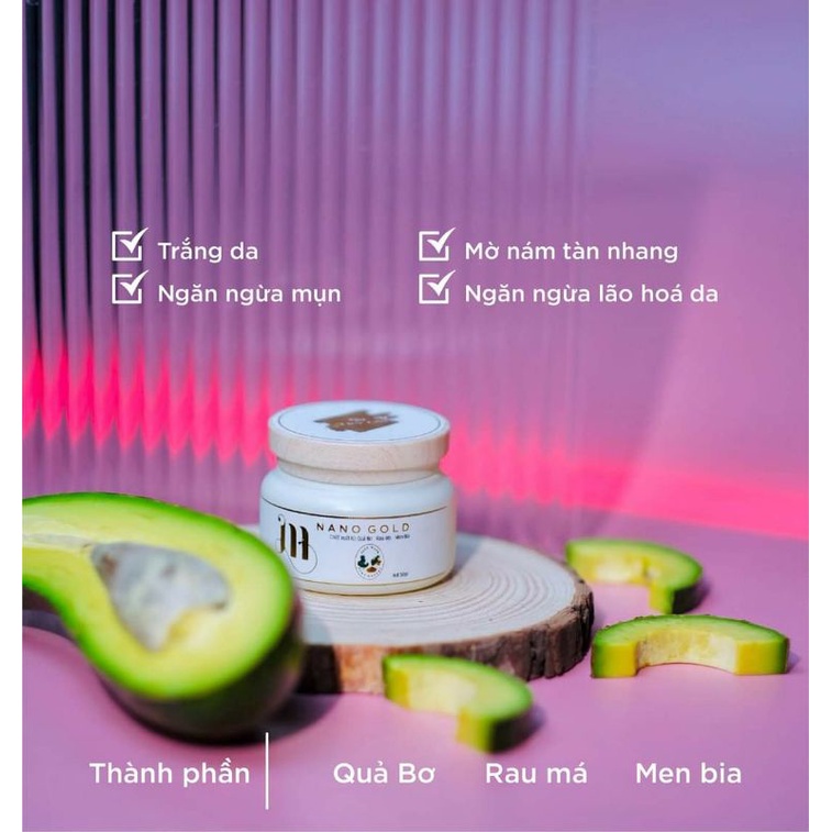 Nạ bơ mầm cấy trắng na no gold white Hải Âu Việt