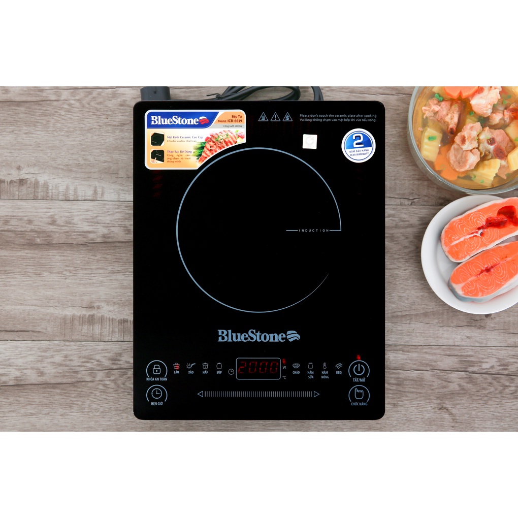 Bếp Từ BlueStone ICB 6619 Công Suất 2000W Đa Năng Chế Độ, Bảo Hành Chính Hãng 2 Năm