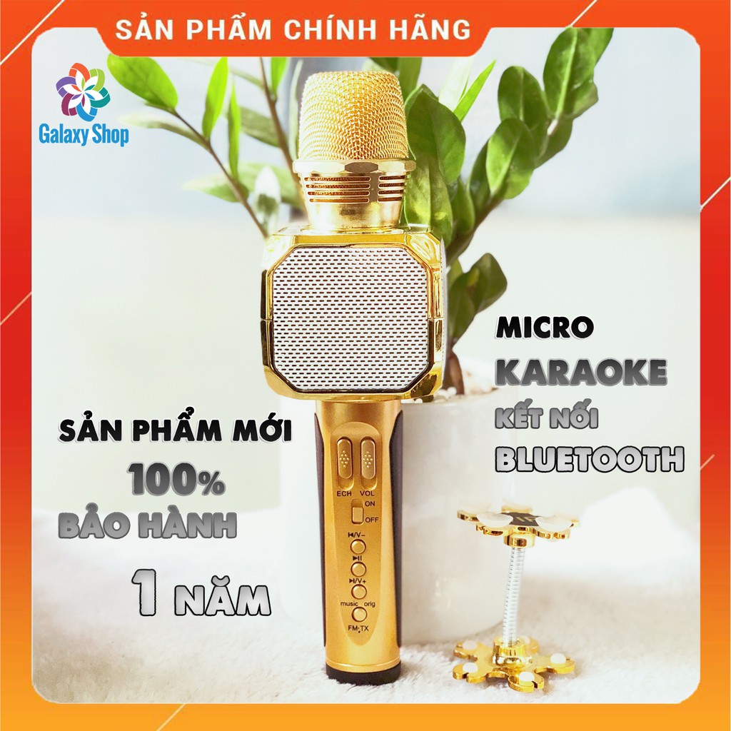 Míc hát bluetooth SD10 - cao cấp - âm vang - mic karaoke không dây kèm loa nghe nhạc