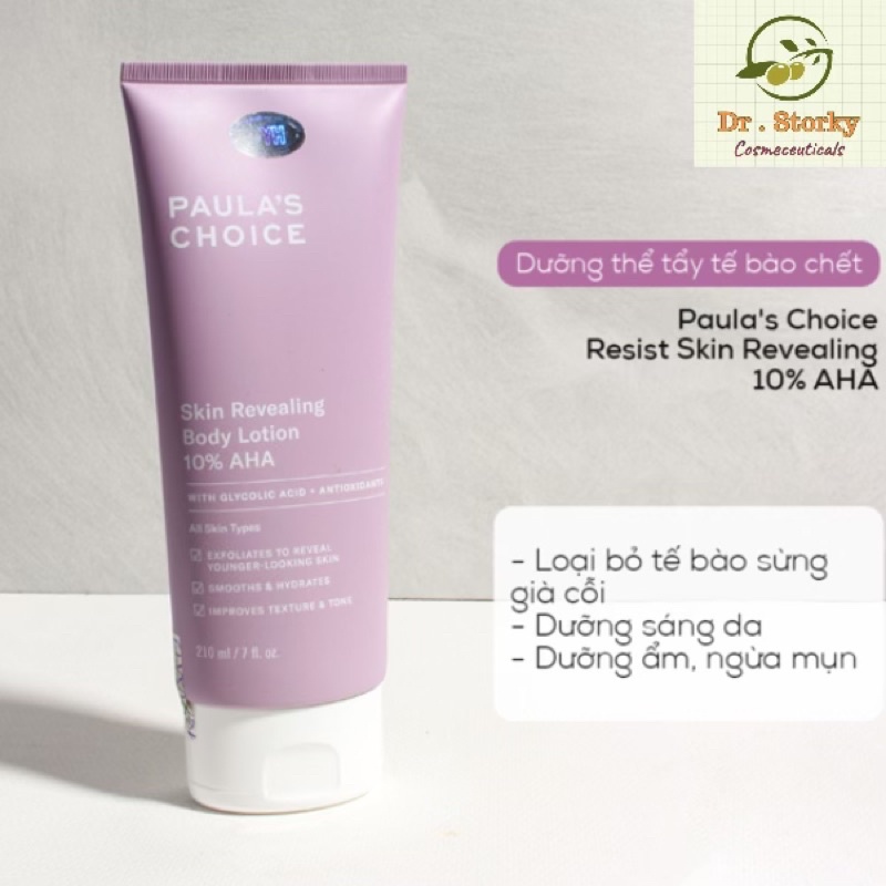 [Hàng công ty] Paula's Choice Skin Revealing Body Lotion 10% AHA - Kem dưỡng thể làm sáng da 210ml