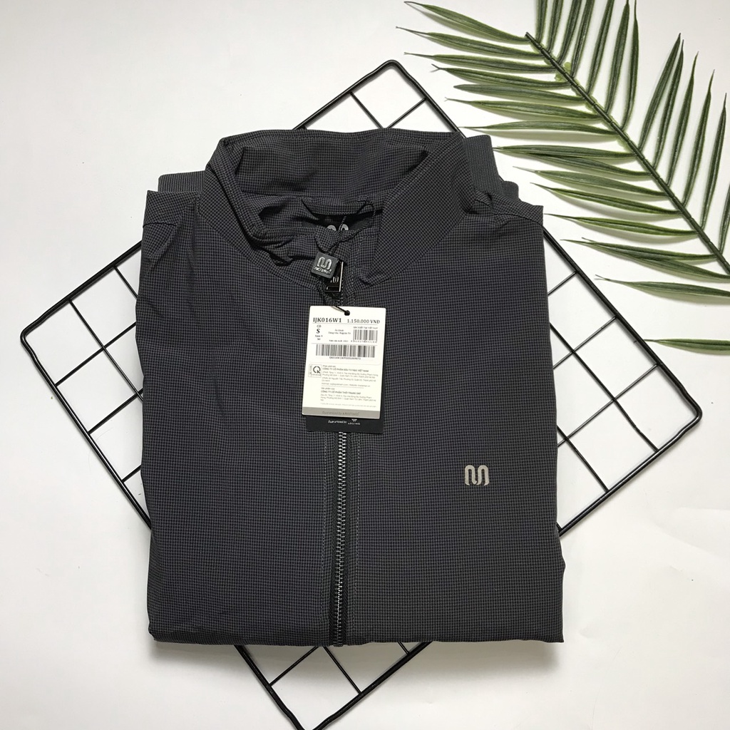 Áo khoác gió nam 2 lớp  Insidemen  cổ dựng bo gấu IJK016W1