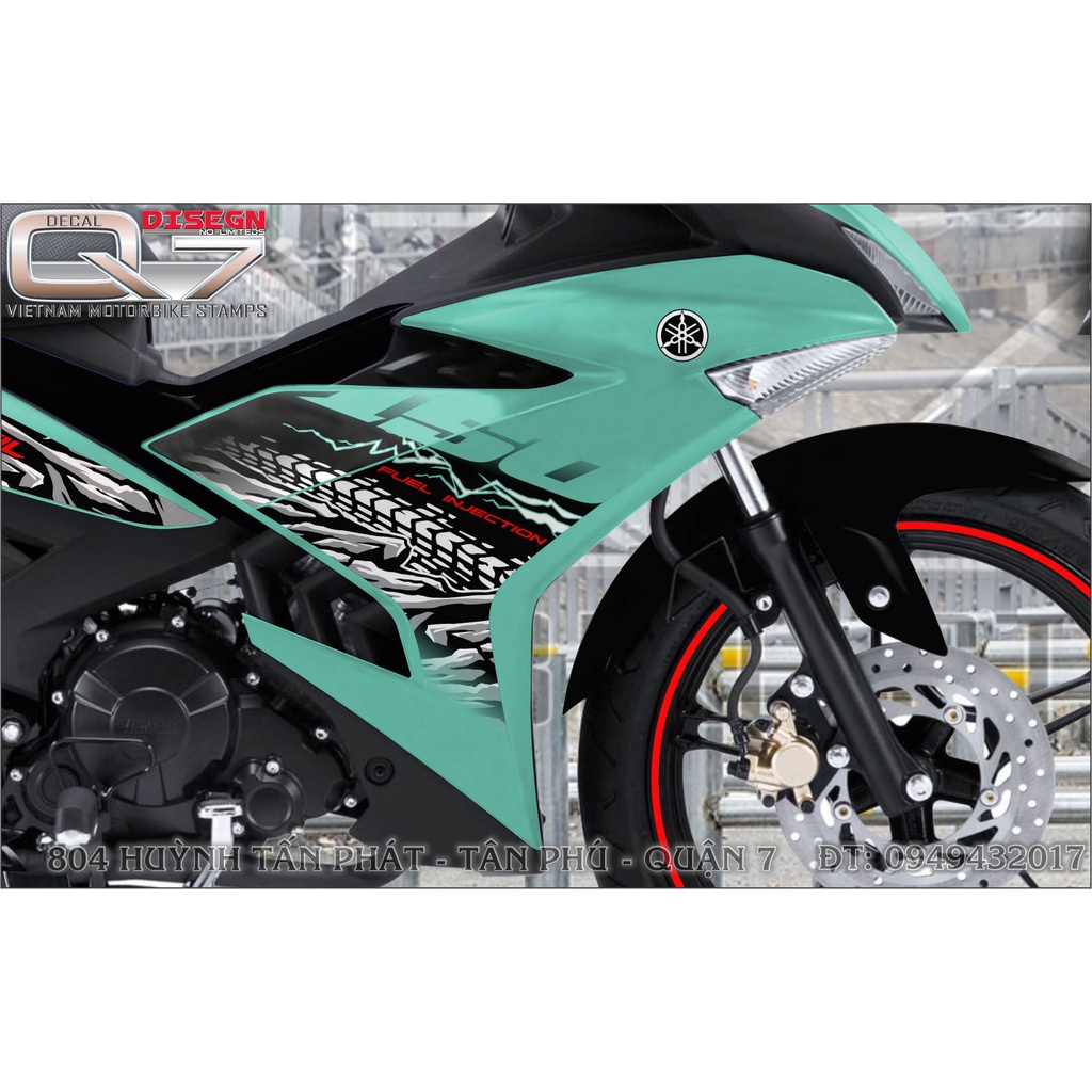 TEM RỜI EXCITER 150 XANH ĐEN