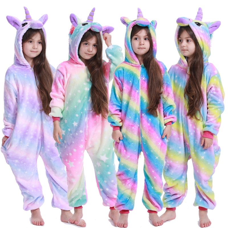 Bộ Đồ Ngủ Pijama Hình Ngựa Một Sừng Dễ Thương Cho Bé