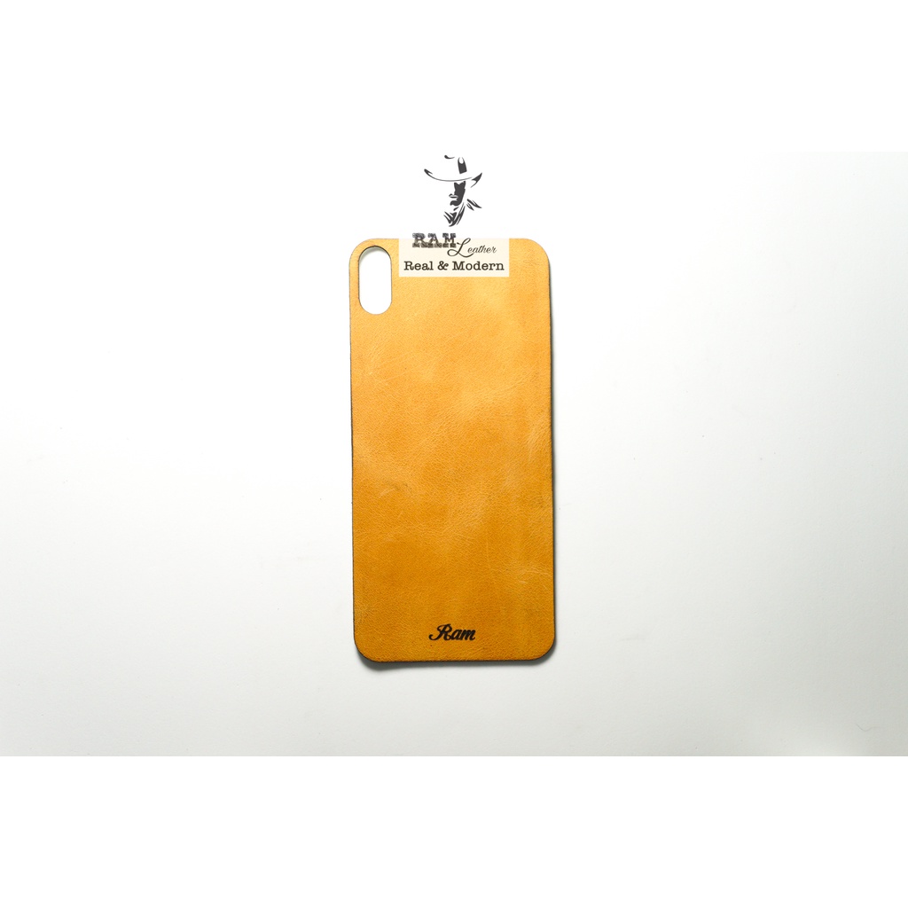 Tấm Dán Lưng IPHONE X Da Bò Vàng RAM Leather