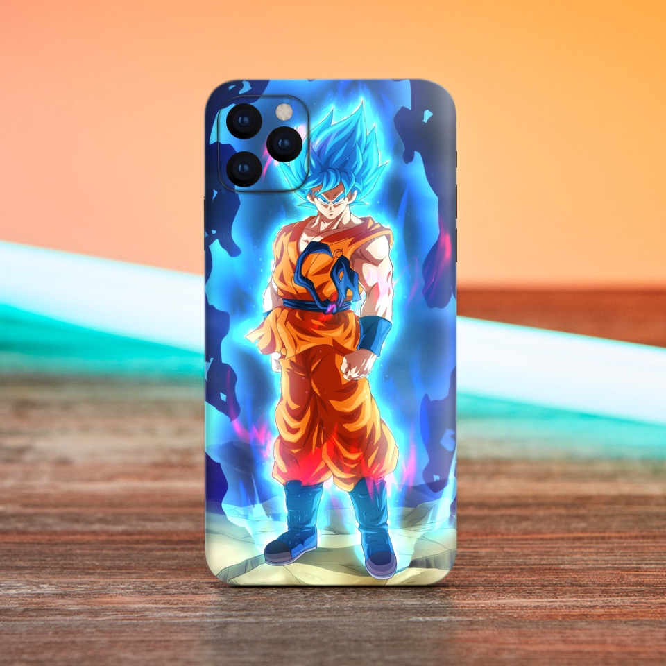 Miếng Dán Skin Điện Thoại ❤️ In Hình Goku Blue Cho Iphone 6/ 7/ 8/ X/ XS/ 11/ 11 Pro Max Và Các Dòng Máy Android