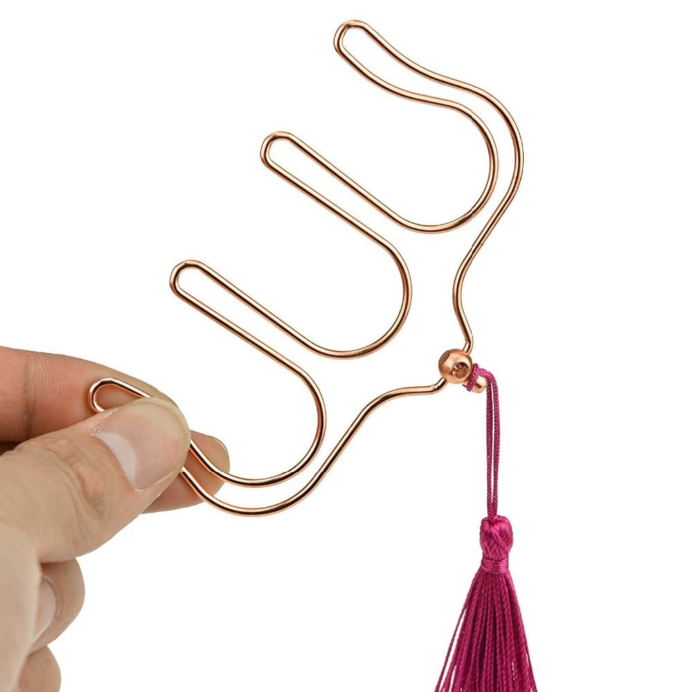 Kẹp giấy chất liệu kim loại mạ điện phối tua rua với 5 màu lựa chọn