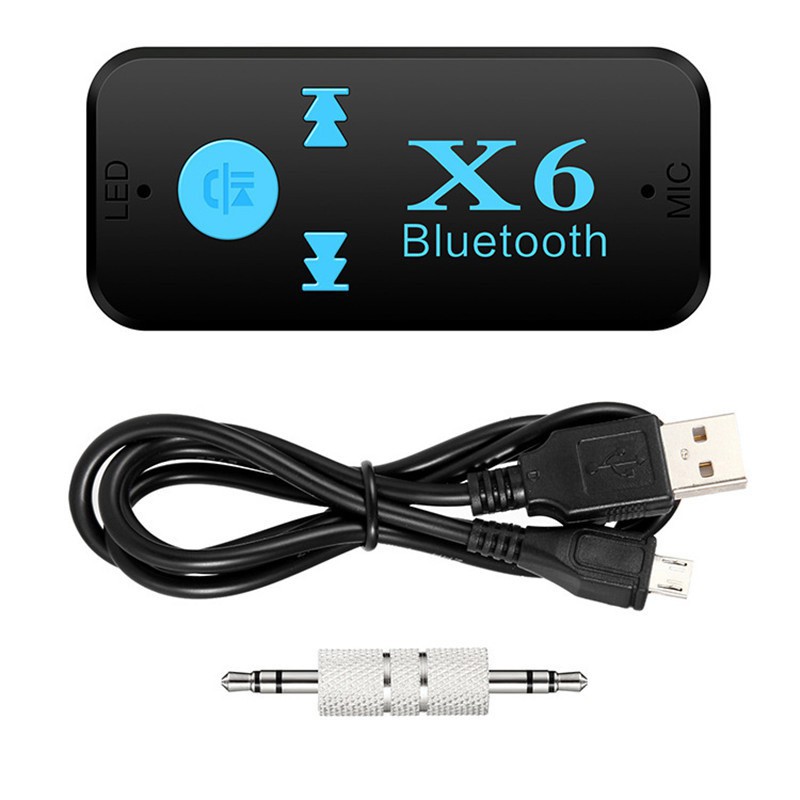 kết nối Bluetooth, Thiết bị kết nối Bluetooth X6 Cho Xe Hơi- Loa- Amply- Hỗ Trợ Chơi Nhạc Trên Thẻ Nhớ- Có Mic Thoại