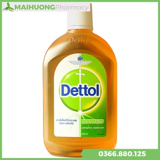Dettol 500ml Dung dịch diệt khuẩn Dettol có tác dụng diệt 99,9% vi khuẩn, giảm nguy cơ nhiễm bệnh, lây bệnh