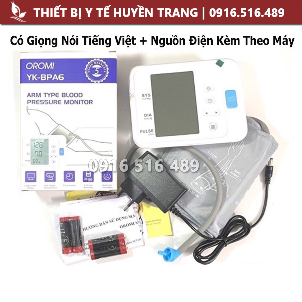 Máy Đo Huyết Áp Điện Tử Sinocare Sinoheart BA-801 Tự Động Có Giọng Nói Đo Nhịp Tim Mạch Tại Nhà Y Tế Huyền Trang