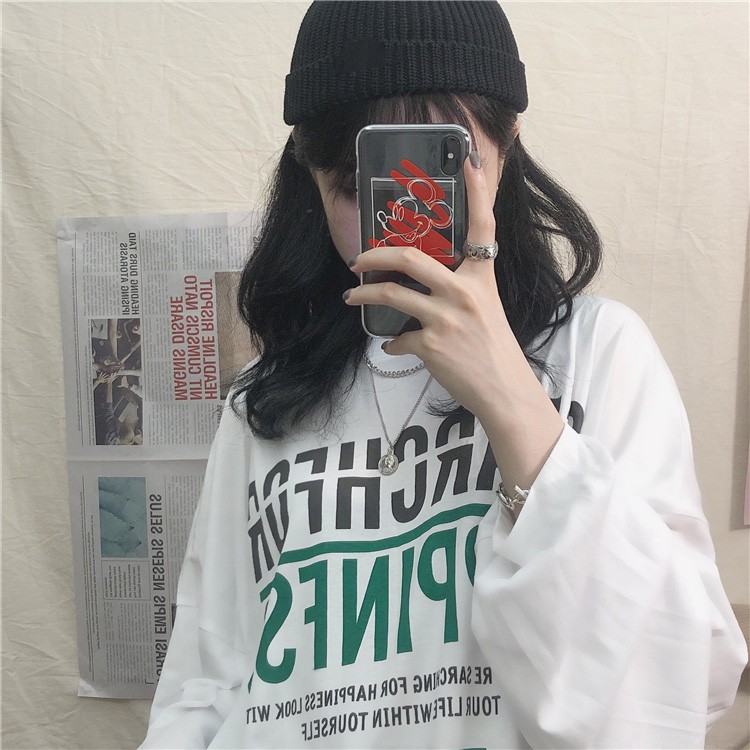 [ Mã 11FASHIONSALE1 giảm 10K đơn 50K ] Áo thun nữ dài tay phong cách ulzzang Hàn Quốc thời trang cho nữ | BigBuy360 - bigbuy360.vn