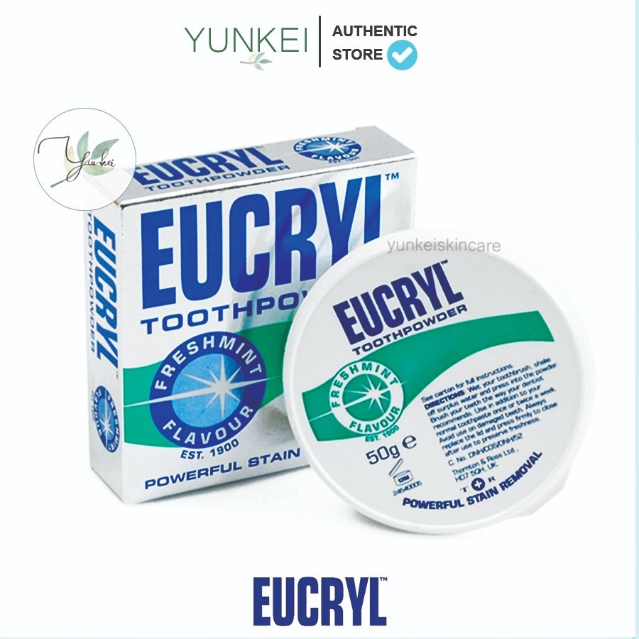 Bột & Kem Đánh Răng Tẩy Trắng Eucryl Toothpowder 50g