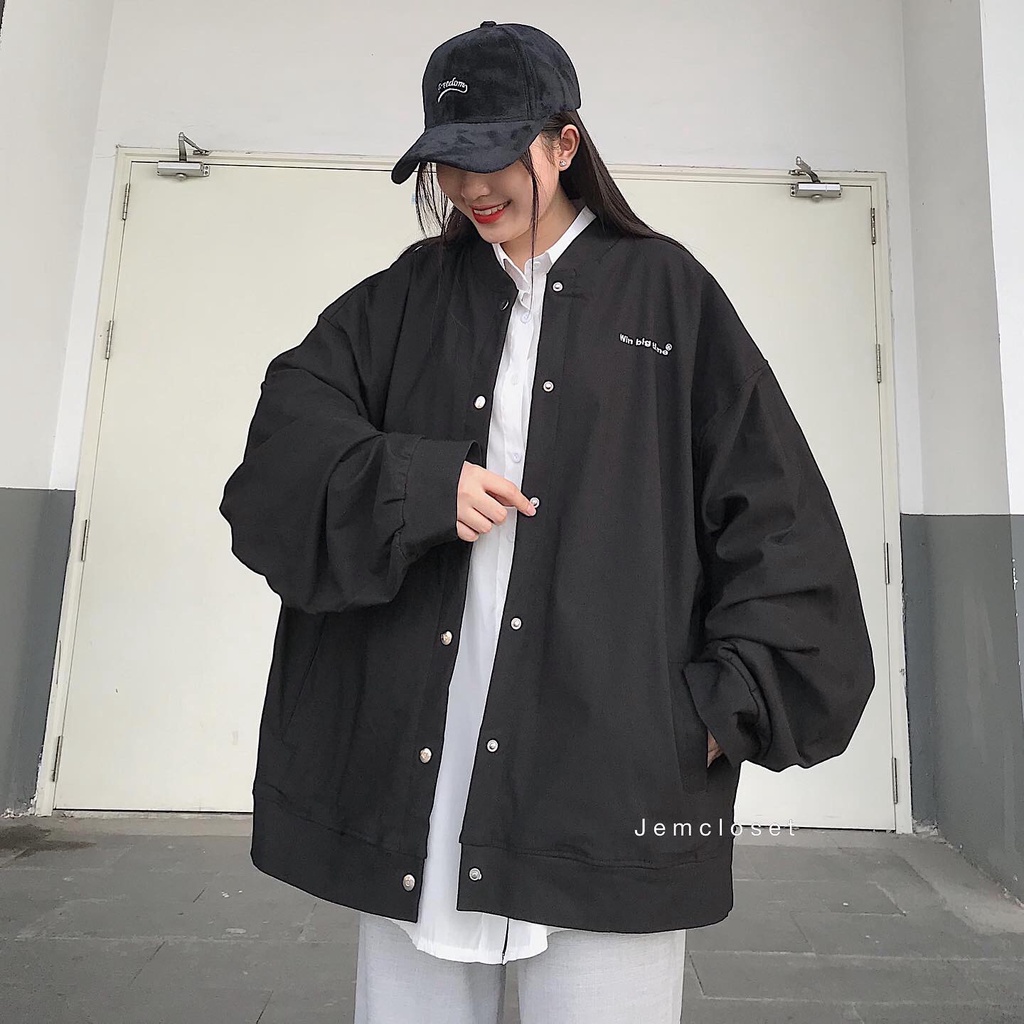 Áo Khoác Nữ Jacket JEM CLOSET Form Rộng Áo Khoác Ngoài Tay Dài Chất Kaki Thun Thiết Kế Màu Basic Dễ Phối Đồ ONMO 1752