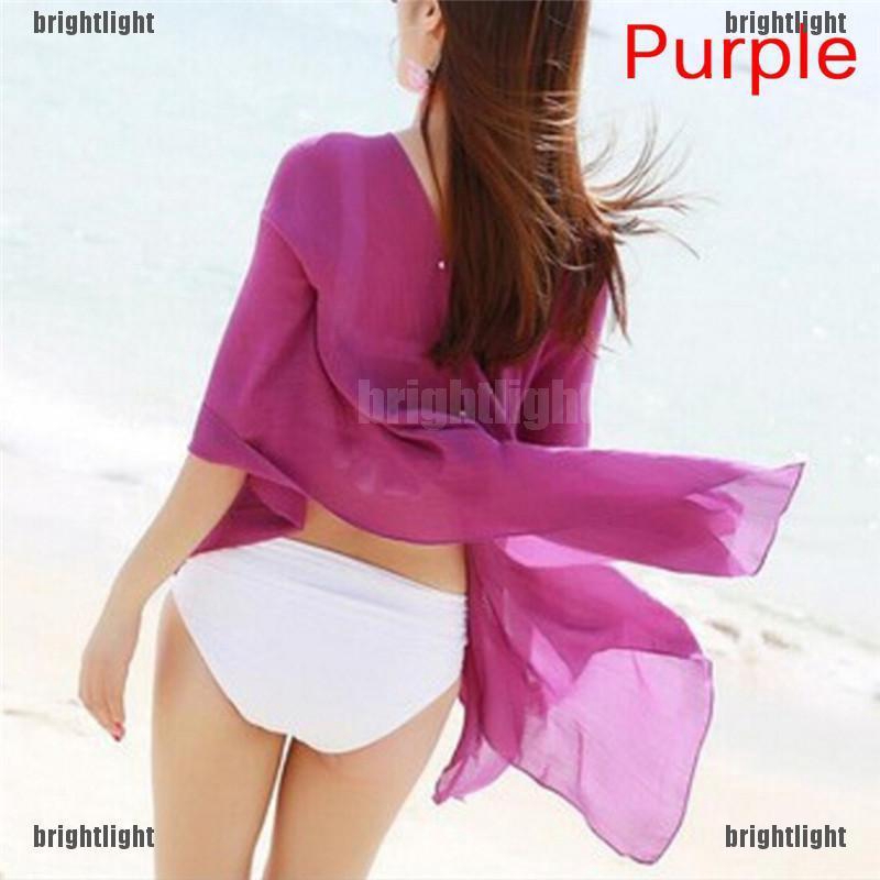 Áo Khoác Đi Biển Màu Trơn Thời Trang