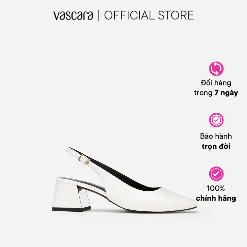 Vascara Giày Slingback Mũi Vuông Gót Trụ - BMN 0519