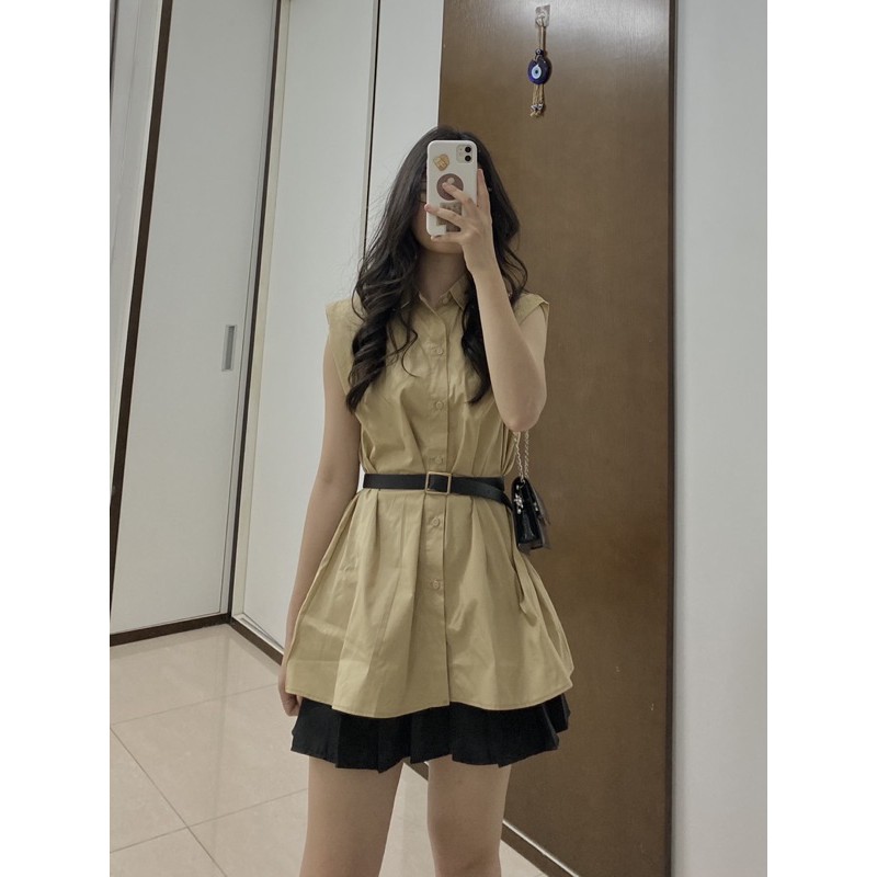 áo sơ mi không tay cách điệu - ảnh thật shop chụp | BigBuy360 - bigbuy360.vn