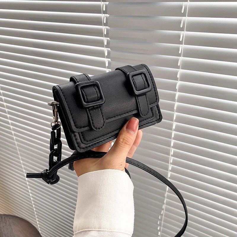 Túi Đeo Chéo Mini Siêu Xinh Phối Dây Xích Thời Trang Dành Cho Nữ Tx 8025