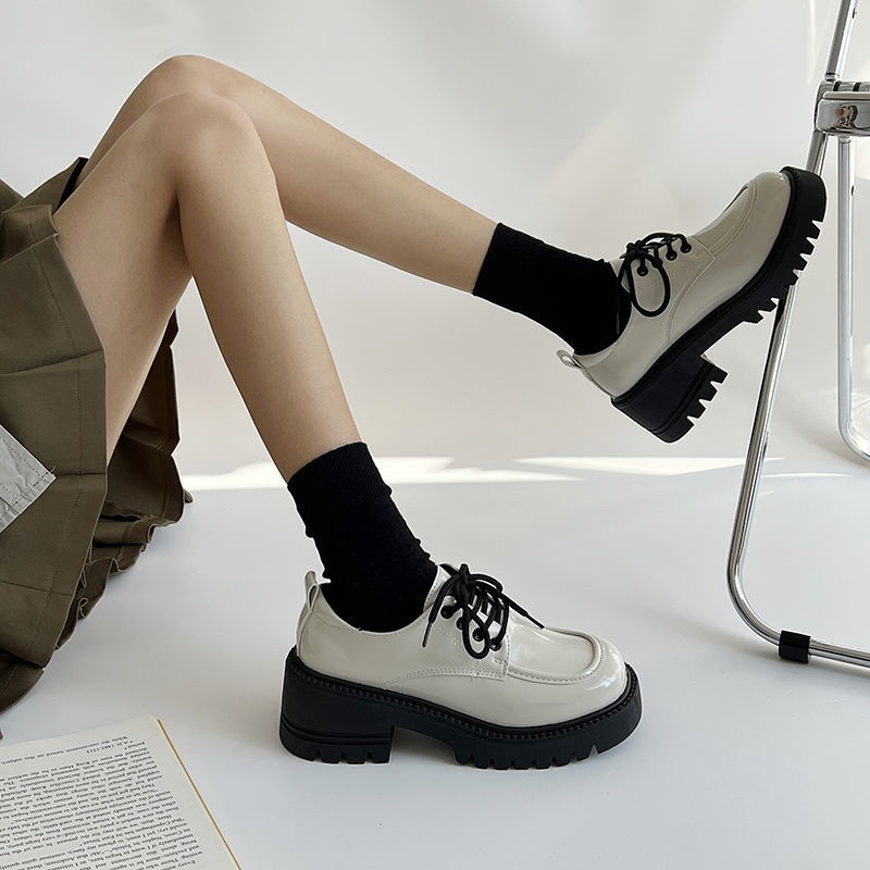 Giày Da Đế Mềm Dày Phong Cách Anh Quốc Thời Trang Xuân Thu FT2678