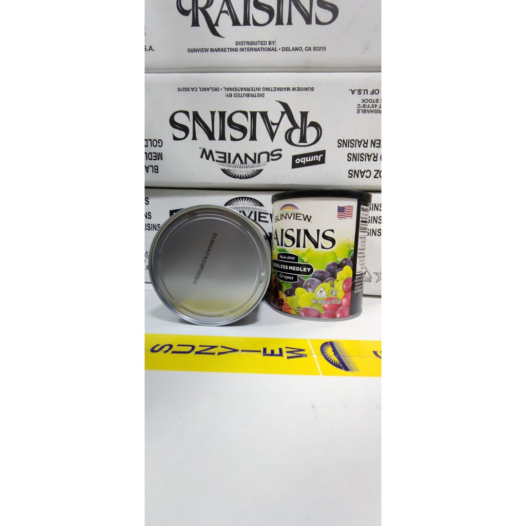 1 Thùng Nho Khô Mỹ Thập Cẩm Sunview Raisin 425g