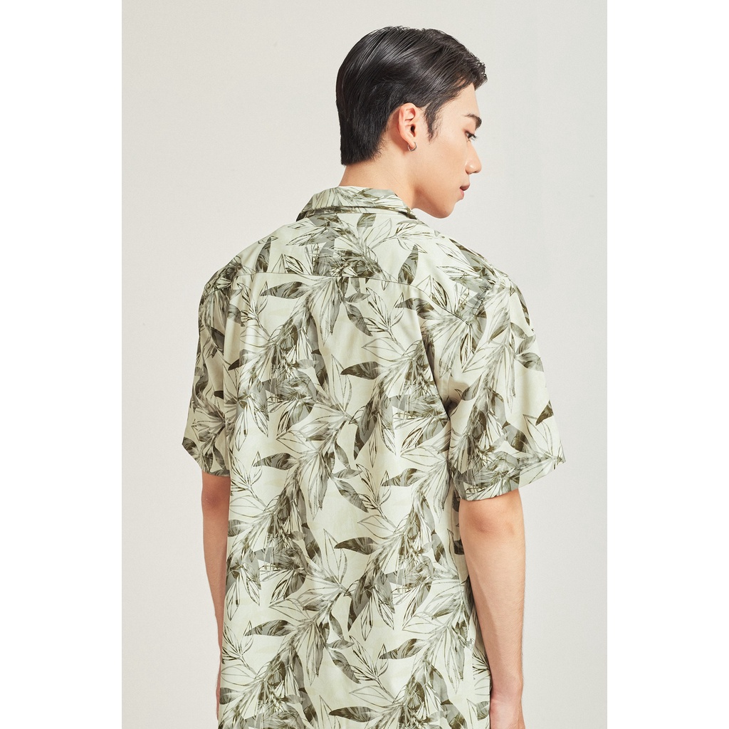 Áo Sơ Mi Ngắn Tay Nam Họa Tiết HIGHWAY MENSWEAR Leafy Cuban Shirt | BigBuy360 - bigbuy360.vn