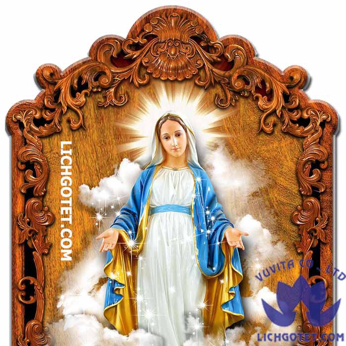 Bìa lịch treo tường Mẹ Ma-ri-a Dang Tay 2020
