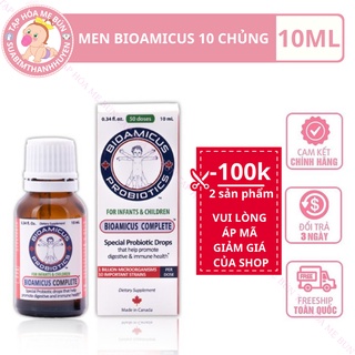 Men vi sinh Bioamicus Complete Siro ăn ngon Tăng đề kháng Men tiêu hoá cho bé Tiêu chảy Táo bón Rối loạn tiêu hóa
