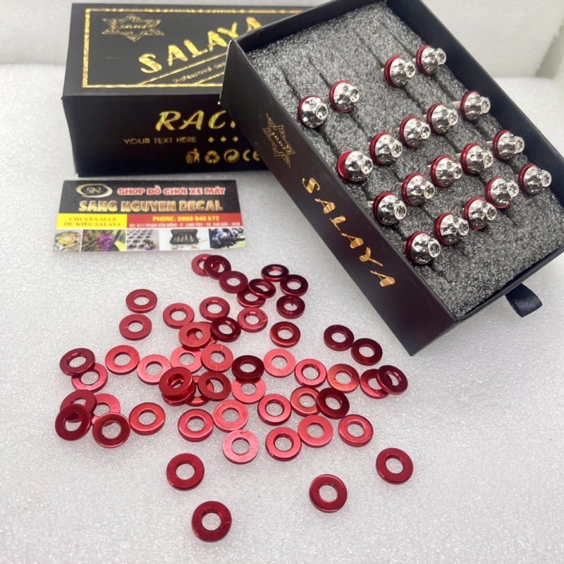 Bộ ốc lốc máy Wave RSX đời 2020 19 con salaya kem long đỏ