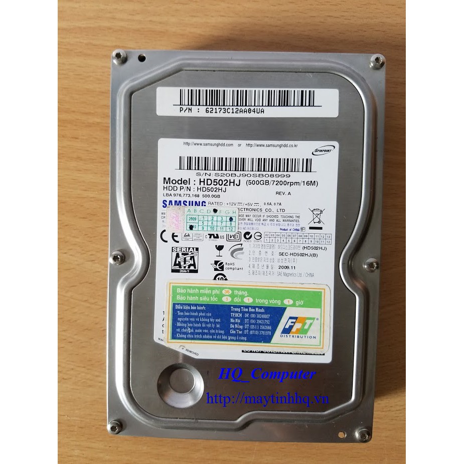 Ổ Cứng HDD  500GB Đã Cài Sẵn