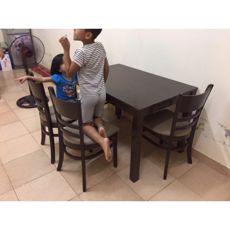 Bộ bàn ăn gỗ tự nhiên vnxk