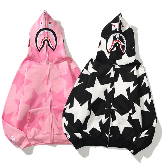Áo Khoác Hoodie BAPE Họa Tiết Rằn Ri Unisex 0802