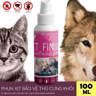 Xịt ve ghẻ chó mèo an toàn hiệu quả ngay - ct finil