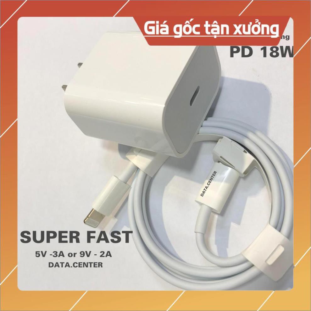 [PD 18W] BỘ CỦ CÁP SẠC NHANH IPHONE IPAD 6 7, 8, X, Xs, XSmax, 11, 11pro, promax Công Nghệ Sạc Apple không loạn cảm ứng