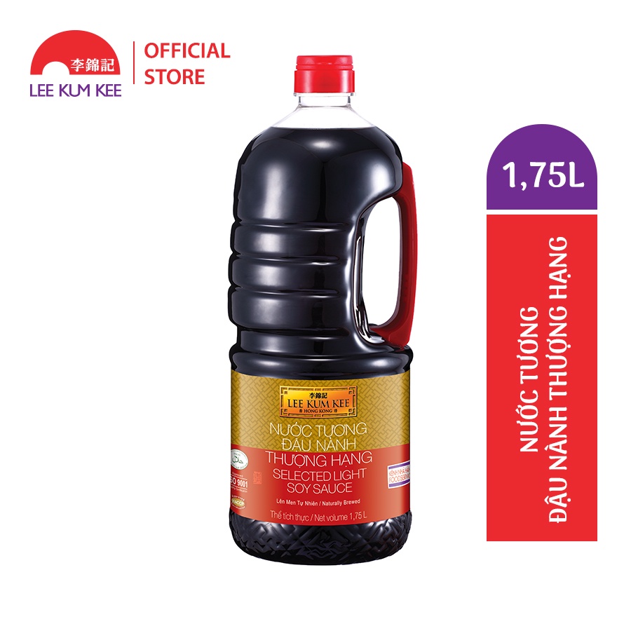 [Size lớn tiết kiệm hơn] Nước tương Lee Kum Kee Selected Light Soy Sauce 1,75L thượng hạng