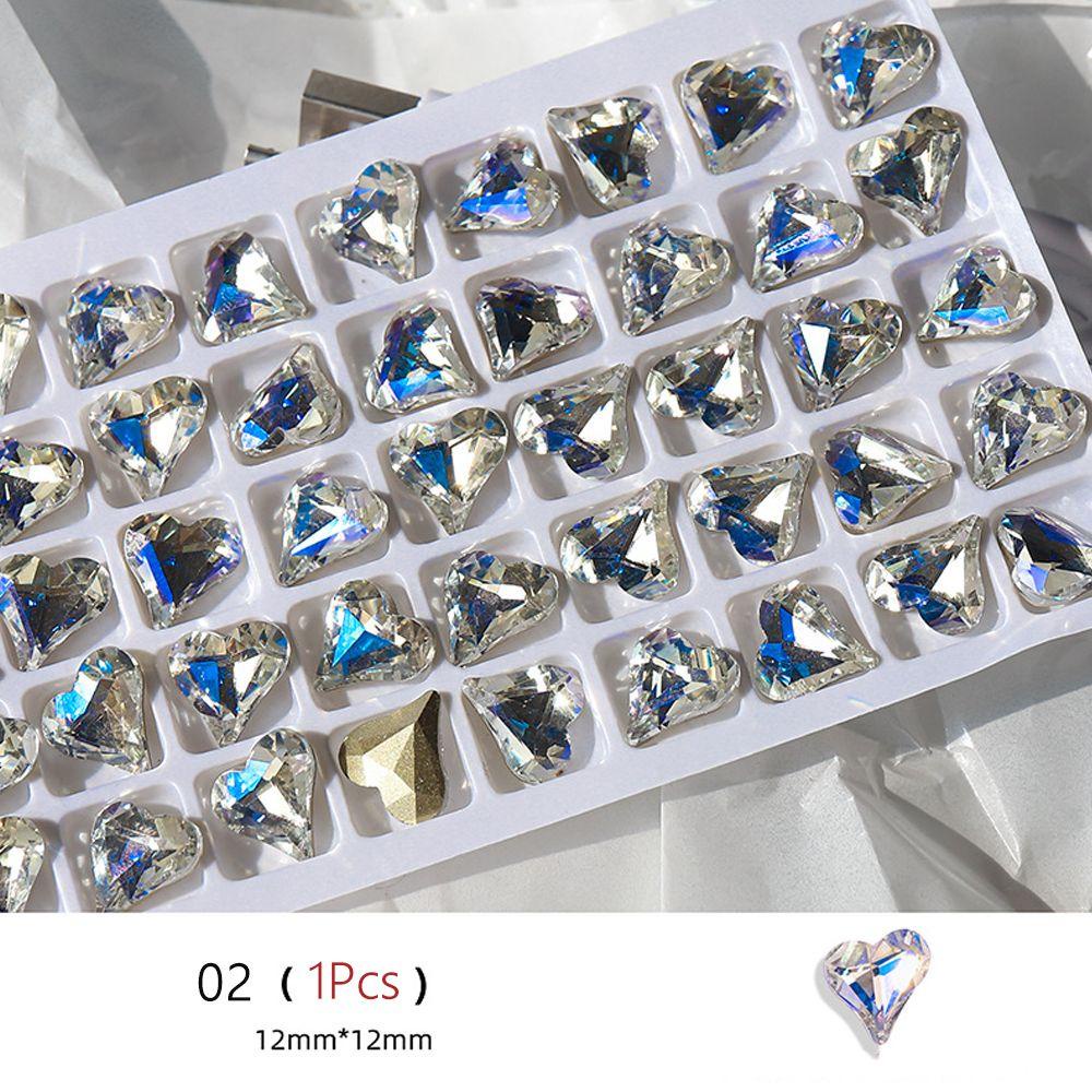 Phụ Kiện Trang Trí Móng Tay Nghệ Thuật Kiểu Mới DIY|Mũi Khoan Hình Trái Tim/Quả Đào/Trái Tim 3D Lấp Lánh Nhiều Màu Sắc