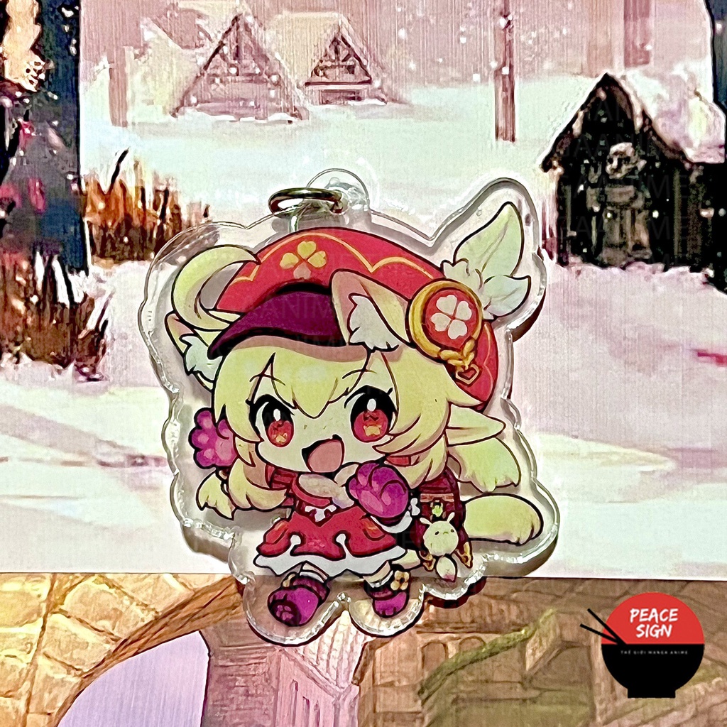 ( TAI THÚ ) Móc khóa GENSHIN IMPACT game anime chibi mica trong acrylic xinh xắn