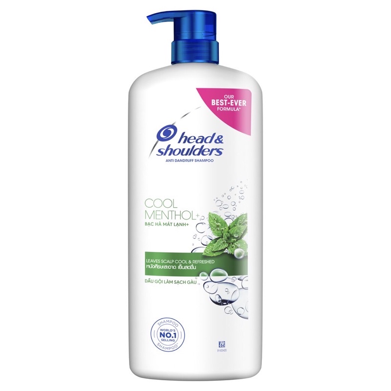 DẦU GỘI HEAD&SHOULDERS/Rejoice/Pantene làm sạch gàu Bạc Hà Mát lạnh chai 1200ml
