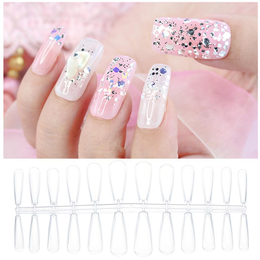 Set 240 Móng Tay Giả Trong Suốt Dùng Để Múa Ba Lê