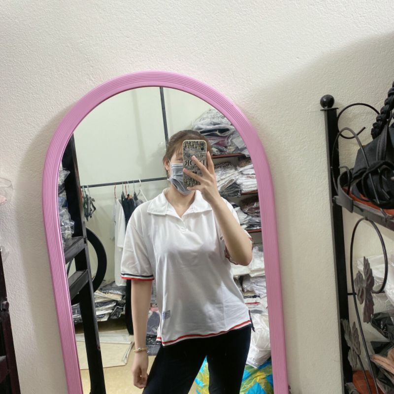 Áo Polo Phối Viền Siêu Hót, Áo Polo Form Rộng Tay Lỡ, Chất Cotton Loại 1