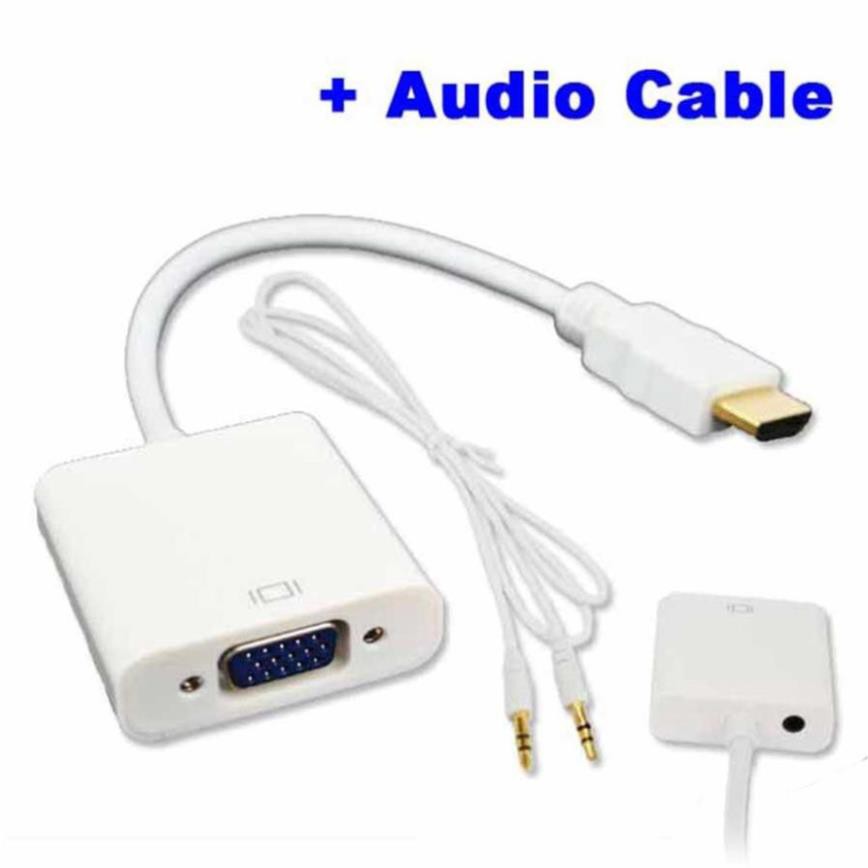 [Hàng xịn] Cáp chuyển đổi HDMI sang VGA kèm dây audio 3.5-Bộ đầu chuyển cổng HDMI ra VGA giắc HDMI to VGA,dây máy chiếu