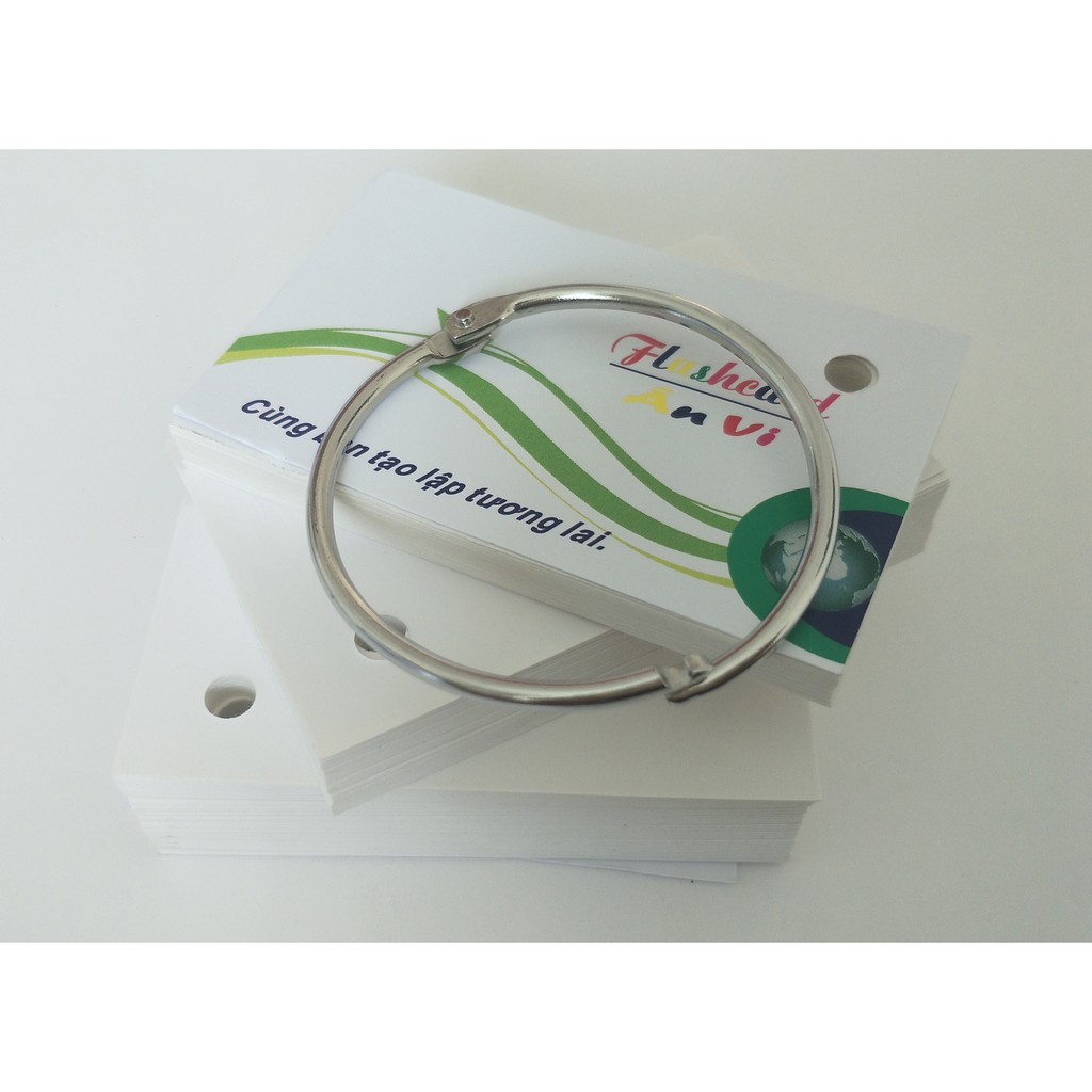 1000 thẻ flashcard kích thước 4x7 cm bo 4 góc siêu đẹp học ngoại ngữ