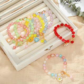 Vòng Tay Đá Pha Lê Hoa Cúc Xinh Xắn