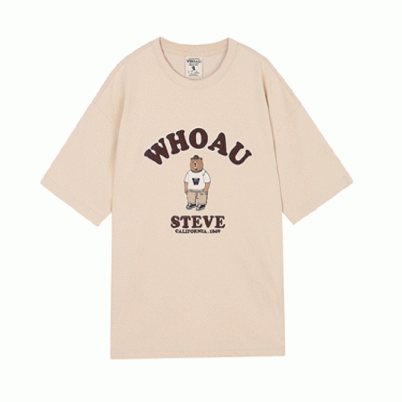 Áo Thun Tay Ngắn Cổ Tròn In Hình Gấu Dễ Thương Thời Trang Mùa Hè Cho Nam Và Nữ