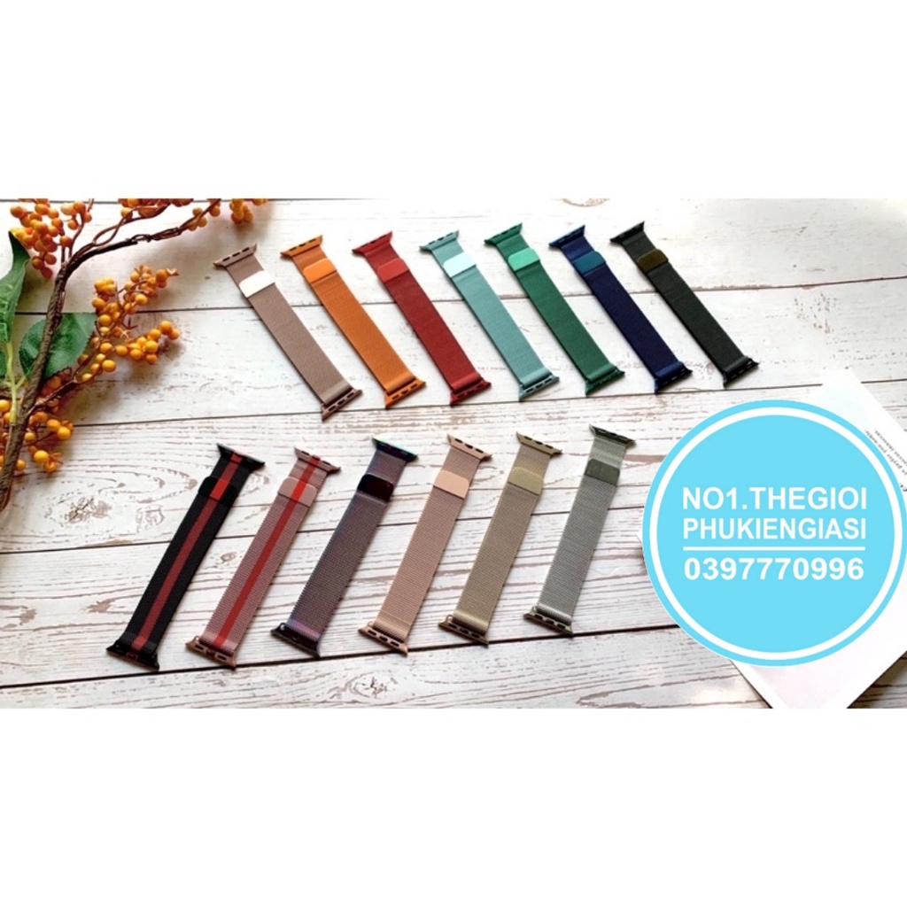 ✌dây đồng hồ Seri 7 6 SE 5 4 3 2 1 Size 38mm 42mm 40mm 41mm 44mm 45mm Dây kim loại thép chống gỉ đồng hồ milanesez loop