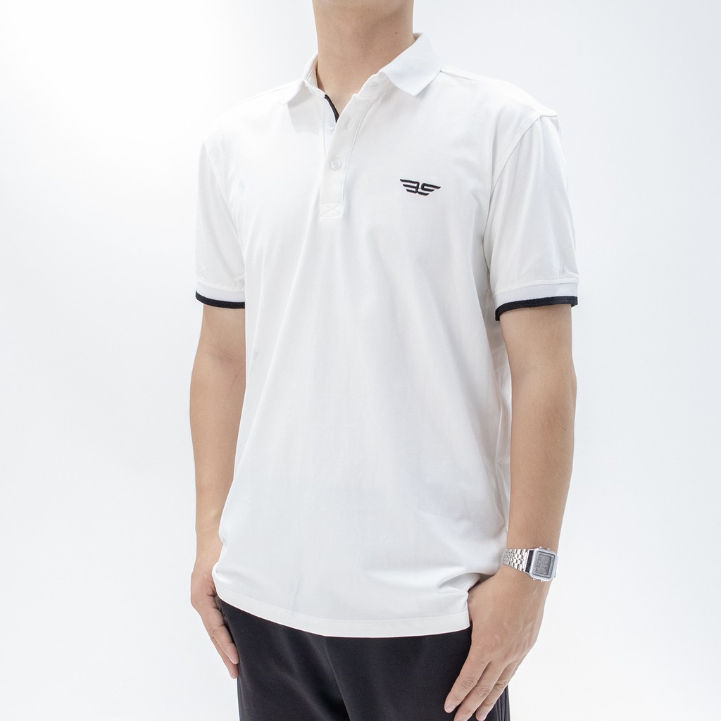 Áo 𝗣𝗼𝗹𝗼 𝗻𝗮𝗺 cổ bẻ phối UCO vải cotton cá sấu cao cấp, chuẩn form, sang trọng lịch sự màu đen, trắng 𝟬𝟯𝟭𝟴- 𝗘𝗠𝗦𝗣𝗢 | BigBuy360 - bigbuy360.vn