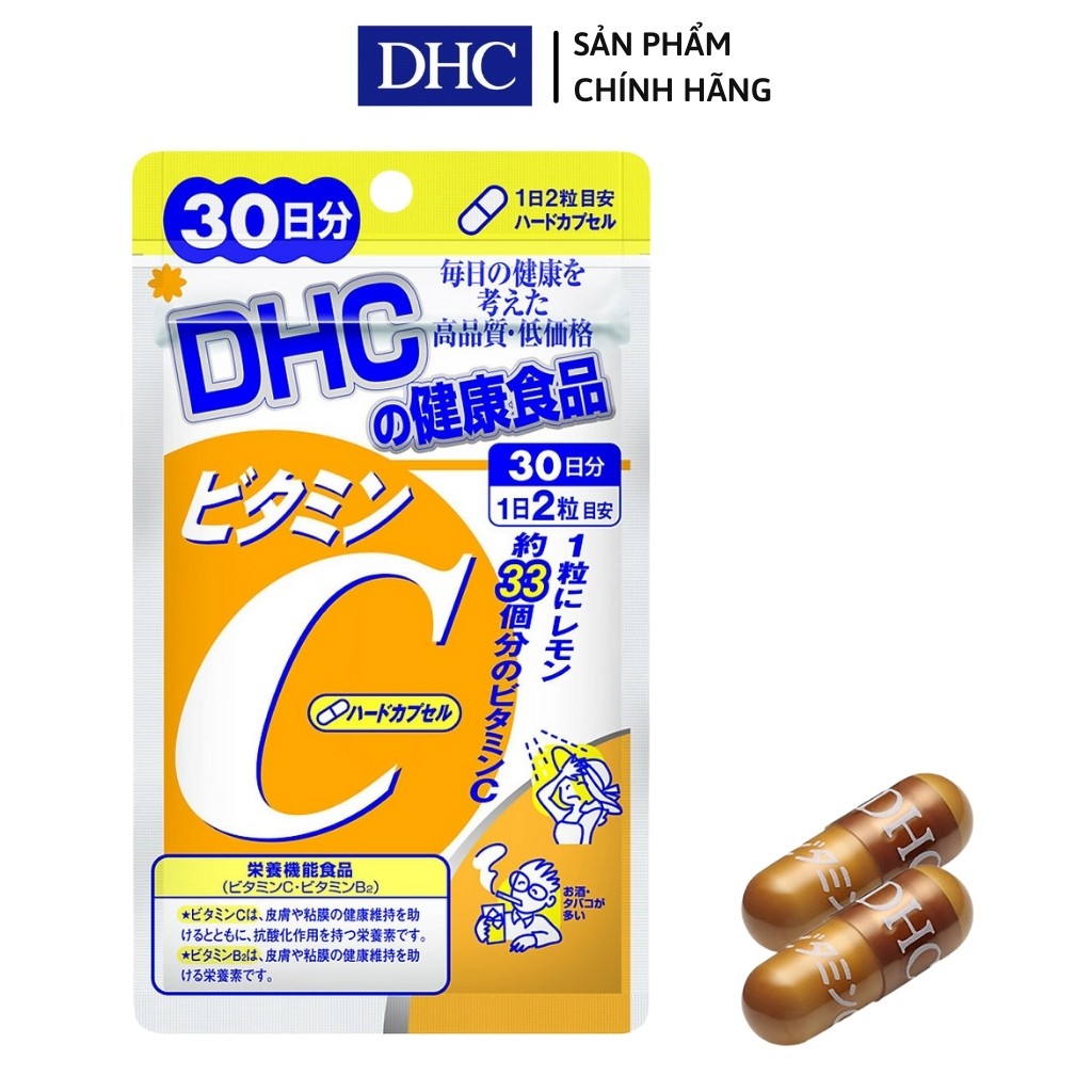 Viên uống bổ sung vitamin c DHC Nhật Bản đẹp da, mờ thâm, sáng da, trẻ hóa gói 60v